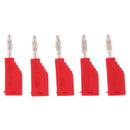 5Pieces 4mm Banana Plug For Test Probes Instrument Meter Connector Red