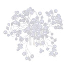 Silver Plated Pearls Gypsophila Style Hair Clip Comb Wedding Prom Headpiece