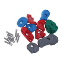 10 Pieces / Set Assorted Rock Climbing Holds Foot Hand Holds with Installation Hardware Screw Bolt - Universal Kids Adult Swing Set Equipment