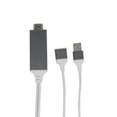 USB to HDMI Cable Adapter, Digital AV Adapter Lead HD Splitter Cable for iPhone Samsung iPad to Mirror on HDTV Projector - Plug and Play MHL Cable White