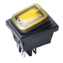 Yellow 4 Pin 2 Position Rocker Toggle Switch for Car Truck Boat Motorhome