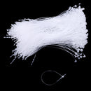 1000pcs White Hanging Tag String Snap Lock Fastener Retail Supplies-13cm