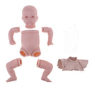 Unpainted 19inch Reborn Baby Girl Doll Head Full Limb Half Silicone Body Cloth Body Kit Collections Gift