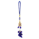 Glass Perfume Bottle Gourd Pendant for Car Interior Hanging Ornament Blue