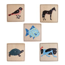 Montessori Zoology Material - 5 Animal Skeleton Puzzles Toy Gift for Kids