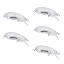 5pcs Unpainted Hard Fishing Lures Blank Crankbaits DIY Fishing Body 6cm
