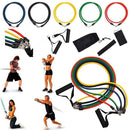 11pcs Resistance Bands Tube Set for Fitness Exercise Yoga Pilates Workout Strength Training
