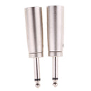 2 Pack XLR 3-Pin Male to 1/4" 6.35mm Mono Male Jack Audio Mic Adapter