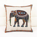 Cotton Linen Blend Knitted Elephant Pattern Cushion Pillow Case Cover Home Office Bedroom Living Room Decor 42 CM