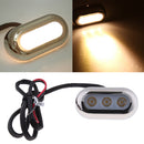 12-28V Marine/Boat Underwater LED Warm White Light w/ Stainless Steel Bezel