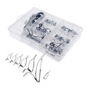 60pcs Fishing Rod Guides Tip Rings Set Rod Repair Kit DIY Eye Ring with Box