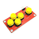 Decelopment Board AD Keyboard Simulate Five Key Module Button 55x33mm