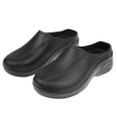 Pair Of Men Women Plastic Orthopedic Clogs Chef Nursing Occasion Strapless Shoes 38 Black