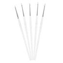 5Pcs Nail Design Brushes Set Acrylic Clear Handle,Ultra-small Silicone Nail Tools Painting Pen Flower Pen Salon DIY Carving Nail Supplies