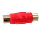 Red Audio Video Connector 1 RCA AV Coupler Adapter 1RCA Female to Female Pack of 1PC