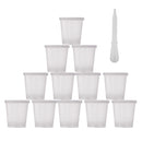 12pcs 30ml Plastic Measuring Cup with the Cap Drawing Tool 3.8x4cm