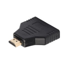 1080P HDMI Male to 2 HDMI Female 1 in 2 out Splitter Cable Adapter Converter, Black