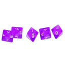 Purple Multi Sided Dice Set of 5 D8 Dungeons & Dragons TRPG Games Roleplay