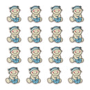 16 Pieces DY Cartoon Wooden Pieces Scrapbooking Baby Shower Decor Style