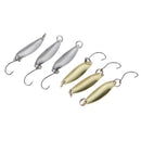 6pcs 2g Metal Fishing Lures Spoon Spinner Baits Treble Hook Tackle 3.5cm