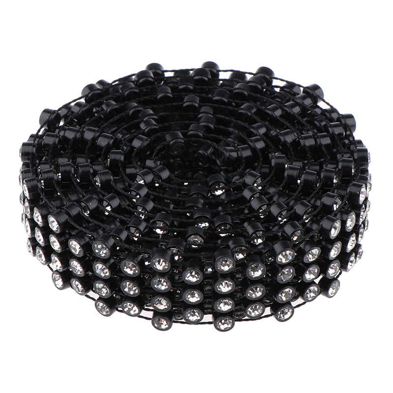 1 Yard 17mm Bling Beaded Rhinestone Chain Ribbon Trim Sewing Decoration Embellishments