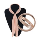 Fashion Rose Gold Double Scarf Ring Silk Scarf Buckle Clip Holder Slide Jewelry