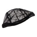 Black Hair Net Wig Cap for Women Making Wig with Adjustable Straps Swiss Lace Medium Size