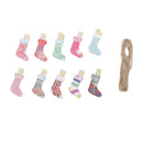 10pcs Cartoon Wood Clips Socks Wooden Mini Pegs for Book/Photo/Clothes/Card