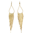 1 Pair Women Tassel Long Drop Earrings Statement Party Jewelry Gift Gold