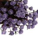 Pack of 6PCS Artificial Flower Foam Rose Bouquet Home Wedding Party Floral Decor Supplies Craft Projects DIY Light Purple