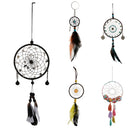 Fashionable Feather Beads Charms Dream Catcher For Home Window Wall Car Hanging Decor Black Bells