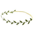 Lovely Baby Natural Leaves Style Cloth Headband Headwear Photo Props Baby Shower Decor Green