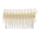Bridal Wedding Prom Vintage Style Veil Pearl Hair Comb Slide Clip