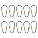 10 Pieces Mini Titanium Alloy Carabiner D-ring Locking Keychain Key Ring