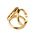 Tricyclic Round Gold Tone Scarf Ring Silk Scarf Clip Three Rings Buckle