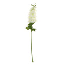 Artificial Silk Delphinium Flowers Leaves Plant Home Decor White