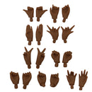 9 Pair Doll Joints Movable Hands For Blythe Doll DIY Body Parts Dark Tanned