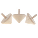 Set of 3 Classic Wooden Spinning Tops Peg-Top Adult Kid Spinning Toy Outdoor Games
