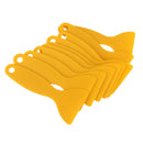 Plastic Squeeze Out Scraper For Carbon Fiber Vinyl Film Mirror Window Lamp Film Inner Decor Logo Decal Yellow PACK OF 10PCS