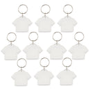 10Pieces Clothes Shape Blank Insert Photo Picture Frame Split Ring Keychain