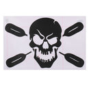 14.8x9.8cm Canoe Paddle Skull Window Kayak Car Decals Vinyl Stickers Black
