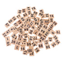 Pack of 100 Wooden Number Tiles 1-100 Black Number Cube Blocks for Wedding Party Decoration