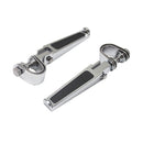 Chrome U-Clamp Footpegs For Harley 1200 Nightster Super Glide Sportster Xl