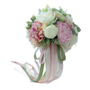 Silk Rose Peony Flower Bouquet Wedding Bride Bridesmaid Bouquet