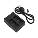 Dual USB Slot Charger Battery Charging Dock Power Adaption for GoPro Hero 5