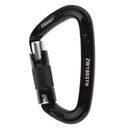1pcs Self Locking Twist Gate Mountaineering Climbing Carabiner 24KN - Black