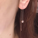 Fashion Round Copper Beads Pendant Tassel Earrings Drop Dangle Stud Earrings