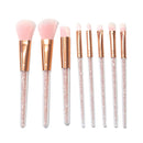 8 Pieces Face Cosmetics Eyeshadow Eyeliner Eyebrow Cream Makeup Brushes Set