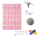 30-Pocket Hanging Organizer Bag, Wall Jewelry Container Box, Divider Case, Space Save