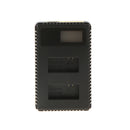 USB LCD Display Dual Slots Battery Pack Charger for Gopro Hero 3 3+ Camera Black